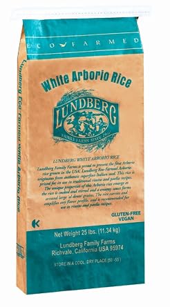 Lundberg Family farms Rice White arborio 25lb (073416050907)