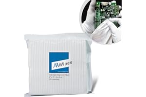 AAWipes Anti-Static Cleanroom Wipe Cloths (Grade A) - Safe Electrostatic Discharge (ESD) Polyester Wiper 9"x9" (Pack of 100) 
