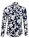APTRO Men's Long Sleeve Stylish Floral Casual Button Down Shirt
