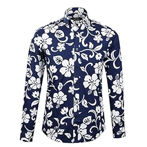 mens long sleeve hawaiian dress shirts