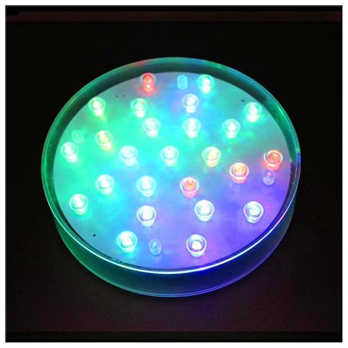 Clear Case White Lacgo 6 Round Uplight Lamp 25 Bright White Leds