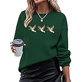 BeWithYou Cute Duck Sweatshirt for Women Teen Girls Goose Sweatshirts Funny Animal Graphic Long Sleeve Shirt Hoodie Pullover
