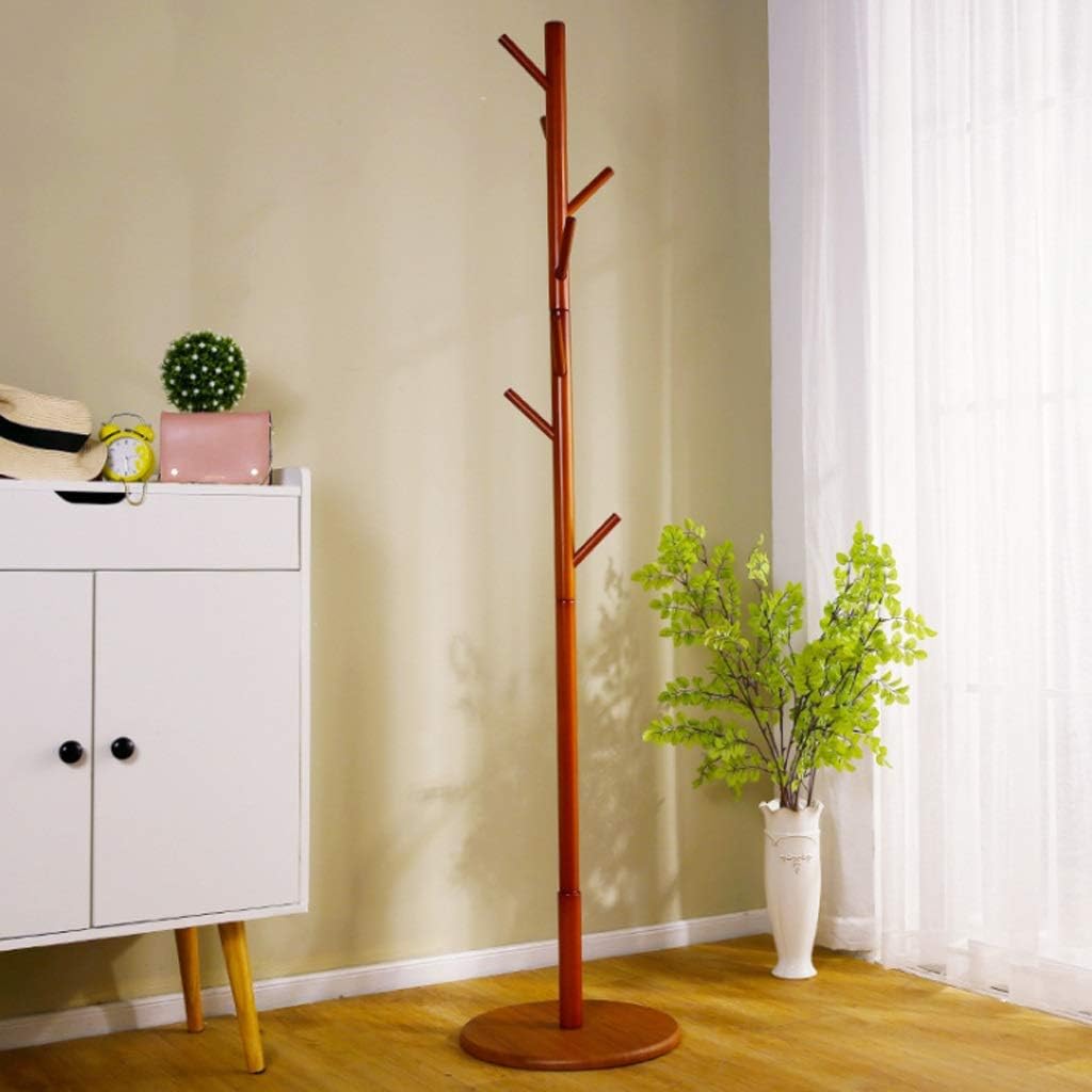 AMYAL Coat Rack Stand Floor Coat Rack Simple Solid Wood