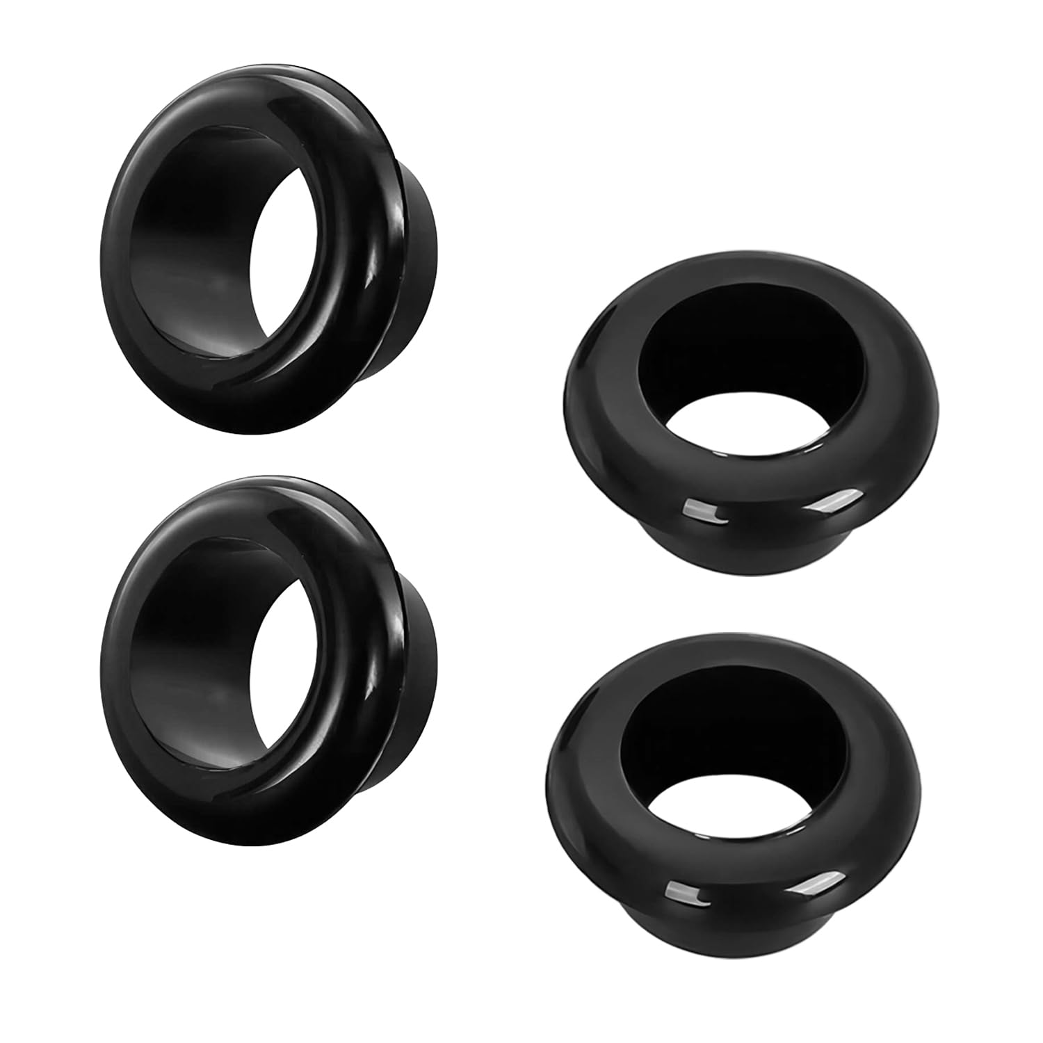 Qrity 4 PCS Rubber Grommet, Electrical Conductor Gasket Ring, Cone Rubber Grommets for Protecting Wires, Plugs and Cables, ID 70mm Mount Dia 80mm