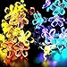WishWorld Outdoor Christmas Solar String Lights, 21ft 50LED Waterproof Blossom Flower Fairy Lights Decorative Lighting for Garden, Party, Patio, Lawn and Xmas Tree Decorations(Multi Color)