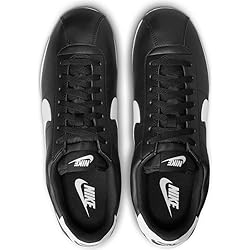 NIKE Men's Cortez Shoes, Black/White, 10