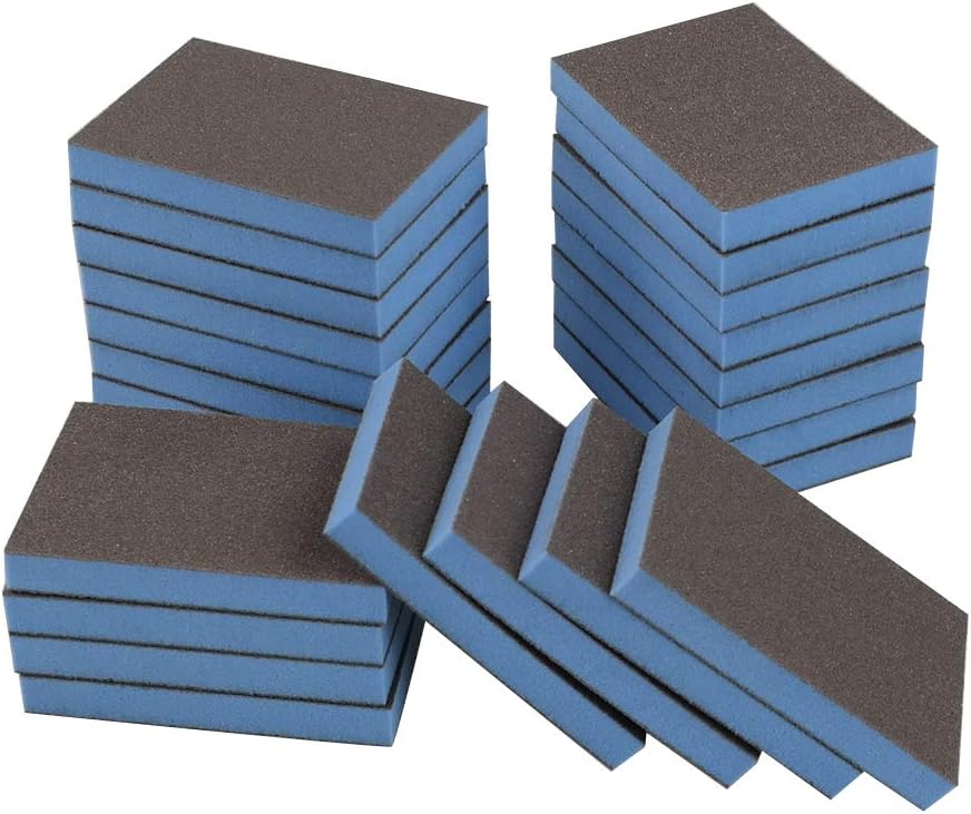 Yarebest 24Pack Sanding Sponges, Wet and Dry Sanding Blocks, Fine Grit