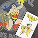 Popfunk Wonder Woman Plays Rough Licensed T-Shirt & Stickers (Medium) Charcoal