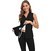 Mastectomy Shirts with Drain Pockets V-Neck Open Front Breast Cancer Shirts for Women Post Mastectomy Must Haves