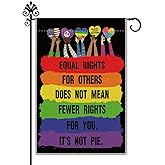 Hafhue Equal Rights for Others Does Not Mean Fewer Rights For You, It's Not Pie Pride Month Garden Flag Double Sided Yard Outdoor Decoration Flag, Liberal Yard Sign, Democratic Socialist Flag