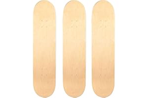 LOSENKA 3 PCS Blank Maple Skateboard Decks, 31 x 8 inch 7-Layer Maple Double Tail Skateboard Decks Set of 3