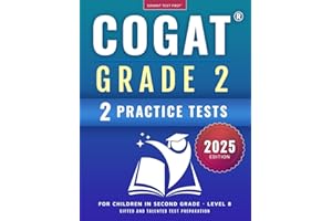 COGAT Grade 2 Test Prep: Gifted and Talented Test Preparation Book - Two Practice Tests for Children in Second Grade (Level 8)
