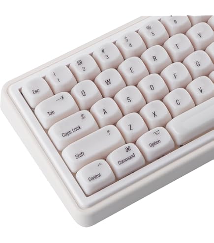 Amazon.com: OHY White Keycaps, XVX MOA Profile Minimalist Mac