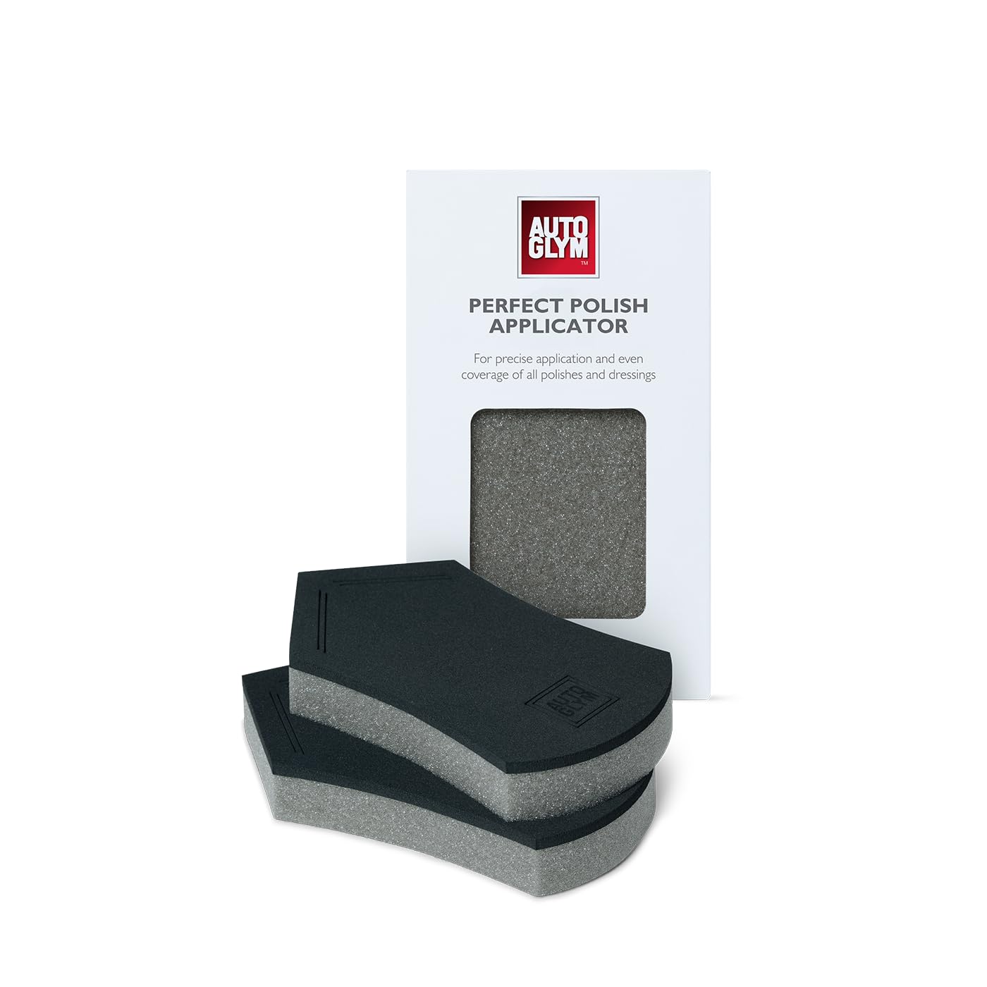 Autoglym Perfect Polish Applicator - Specially Designed Car Polish Applicator Pads with Point and Straight Edges For Precise Application, Pack of 2
