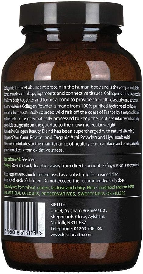 KIKI Health Premium Marine Collagen Beauty Blend Powder, Tan, 200 g (Pack of 1) - Image 4