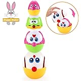 VATOS Nesting Easter Eggs Toy, Plastic Eggs Stacking Toy, Matching & Sorting Learning Toys for 1.5+ Years Old Toddler, Easter