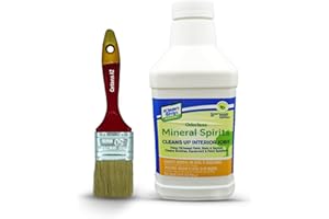 CENTAURUS AZ Klean Strip Green Odorless Mineral Spirits, Paintbrush cleaner, Remove chalk paint from Rollers, Spray Guns, Equipment, Tools, Splatters, Harmless Fumes, & Available with Centaurus Durable Brush- 1 QT