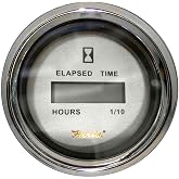 Faria 19020 Kronos Hourmeter Gauge 10,000 Hours - 12-32VDC, 2"