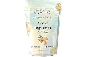 Sweet Therapy Delicious Ginger Chews Sugar Free - Sugar free ginger candy - Sugar free Candy -Sugar free snacks -Zero sugar candy - Calorie free candy