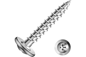 #8 x 1 Inch Wood Screw 500Pcs 410 Stainless Steel Standard Thread Truss Head Fast Self Tapping by SG TZH