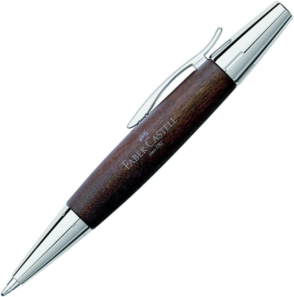 TWIST BALLPEN PEARWOOD/CHROMO DARK BROWN, Blue - Image 3