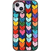 CASETiFY Impact iPhone 14 Plus Case [4X Military Grade Drop Tested / 8.2ft Drop Protection] - Polka Daub Hearts - Matte Black