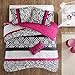 Mi Zone Comforter Set Fun Bedroom Décor - Modern All Season Polka Dot Print, Vibrant Color Cozy Bedding Layer, Matching Sham, Decorative Pillow, Twin/Twin XL, Zebra Pink 3 Piece