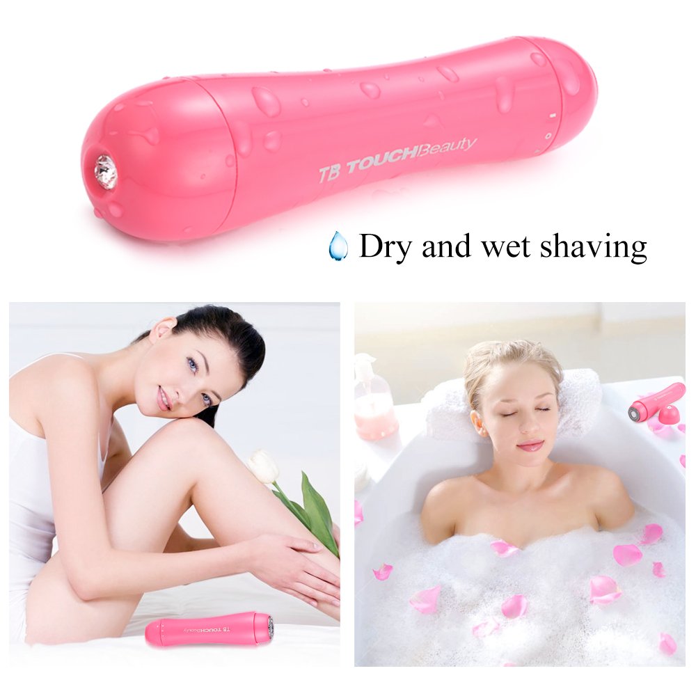 TOUCHBeauty Bikini Trimmer 2 in 1 Women Hair Shaver Removal Electric Razor for Wet and Dry Shaving, Great for Body Face Bikini Arm Areas TB-1653
