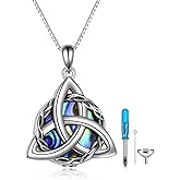 WINNICACA Celtic Knot Necklace 925 Sterling Silver Celtic Pendant Irish Urn Necklace Jewelry Birthday Anniversary Valentine's Day Gifts for Her Women Wife Girlfriend Daughter