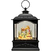 AOMIL Christmas Snow Globes Lantern with Music & Timer - USB/Battery Operated LED Glittering Globe Lantern, Snow Globe Decoration for Home Holiday Decor (Reindeer)