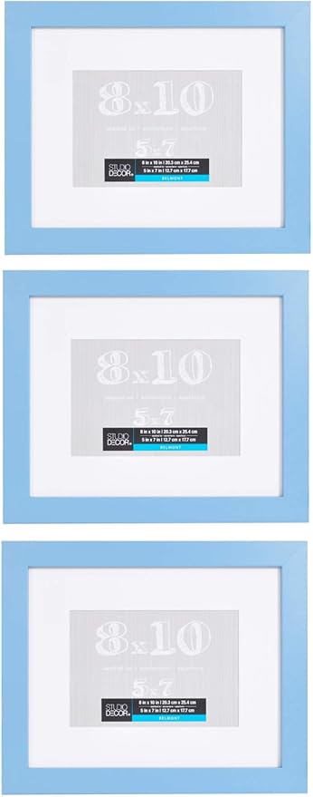 8 x 10 Baby Blue Picture Frame Set of 