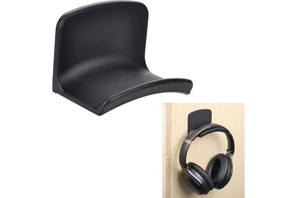 Neetto Headphone Hanger Holder Wall Mount, Headset Hook Under Desk, Universal Adhesive Stand for Sennheiser, Sony, Bose, Beat
