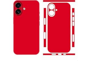Skin Sticker for iPhone 14, 15, 16, 17, Vinyl Decal Protective Film Red Cover Wrap for Phone Back Camera Side (for 17)