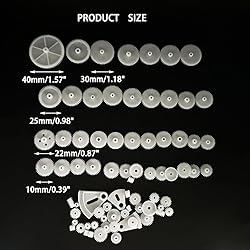72PCS Small Motor Gears Plastic Gears for Motor RC