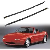 Car Outer Door Window Molding Trim Weatherstrip Fit for Mazda 90-05 Miata | Driver and Passanger Side Window Moulding Seal Belt, Replace#NA01-58-810F NA01-59-810F - 2Pcs