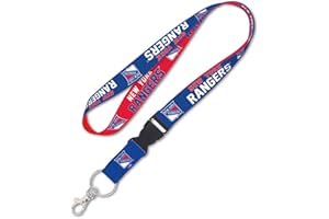 WINCRAFT NHL New York Rangers Premium Lanyard Keychain, 1 inch wide