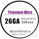 MIANDTOYA Titanium Wire 30feet 26 Gauge Hard 0.40mm for Jewelry Making DIY Arts Crafts Household Use Soldering Wire