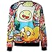 Thenice Women's Digital Print Pullovers Sweatershirts Adventure Time