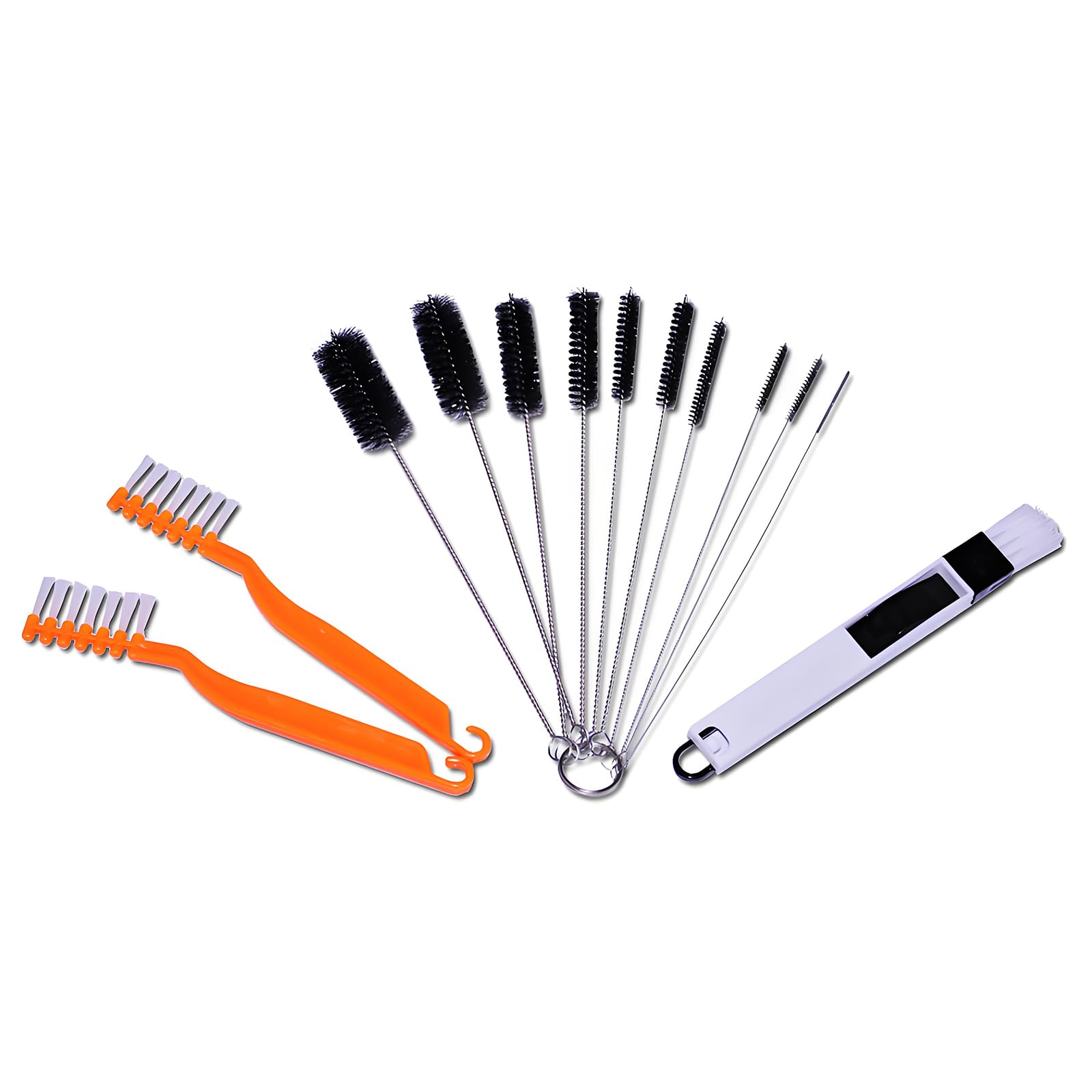 SwirlColor Nylon Small Cleaning Brush Set, Three Style Bottle Cleaning Brushes Pipe Cleaners for Cleaning Window Cleaning Brushes