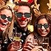 Dazzling Toys Neon Sunglasses 24 Assorted Colors Eyewear Sun Shades Sunglasses Vintage Holiday Party Costume Dress Up Accessory Kids Cool Multicolored Glasses
