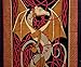 Celtic Dragon Tab Top Curtain-Drape-Door Panel-Red