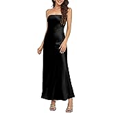 Yulaviniee Women's Summer 2026 Strapless Stain Tube Maxi Dress Wedding Guest Cocktail Party Long Dresses