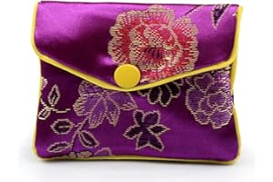 Chinese Traditional Satin Embroidery Pouch Jewelry Bag Jewelry Pendant Ring Bracelet Jewelry Bag Convenient and clever