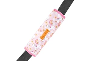 Amintiri Seat Strap Shoulder Pads for Kids, Seat Belt Cover for Children, Soft Furry Seat Belt Cushion for Travel, Cartoon Car Seat Belt Pad Cover for Boys and Girls.