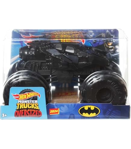 Amazon.com: Hot Wheels Monster Trucks Batman Tumbler, 1:24 Scale