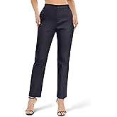 Urban CoCo Women's Elastic Waisted Work Pants Business Casual Office Pants Trousers with Pockets