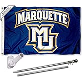 Marquette Golden Eagles Flag with Pole and Bracket Holder University Set