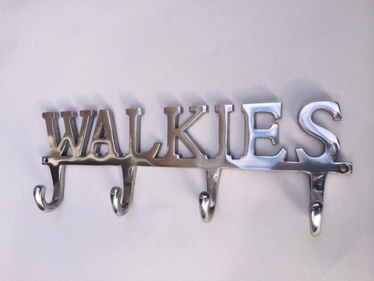 Chattels Walkies Dog Pet Lead Leash Holder Rack 4 Hooks Walkies Aluminium Wall Hook Hanger Chrome Colour, Silver / Chrome Colour - Image 5