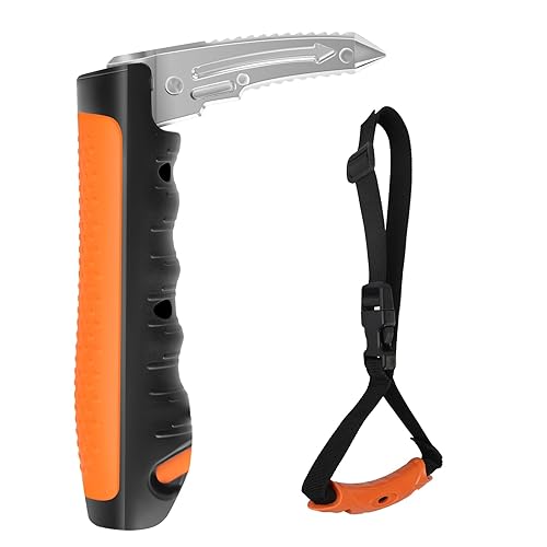 Kaiedos Car Door Handle for Elderly - 2025 New 4 in 1 Car Handle Assist, 2 Pack Auto Cane Portable Vehicle Support Handle Door Assist Bar, Max Load 500 Lbs, Anti-Slip Design (Orange-Car Handle +Strap)