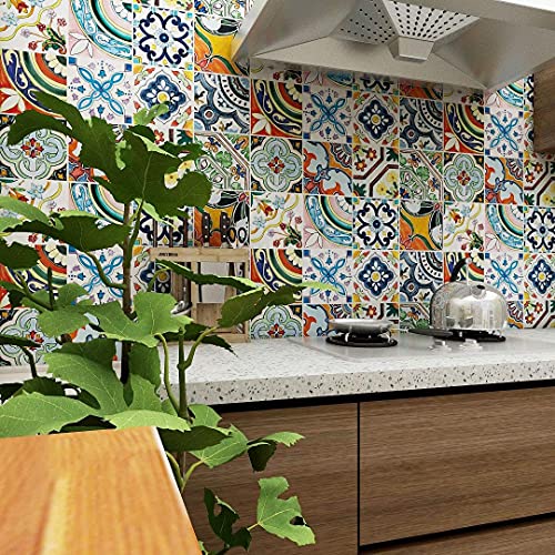 Easy Apply Just Peel&Stick Vinyl Tile Stickers, Kitchen Backsplash Decor, 6x6"/PC 12 PC/Pack